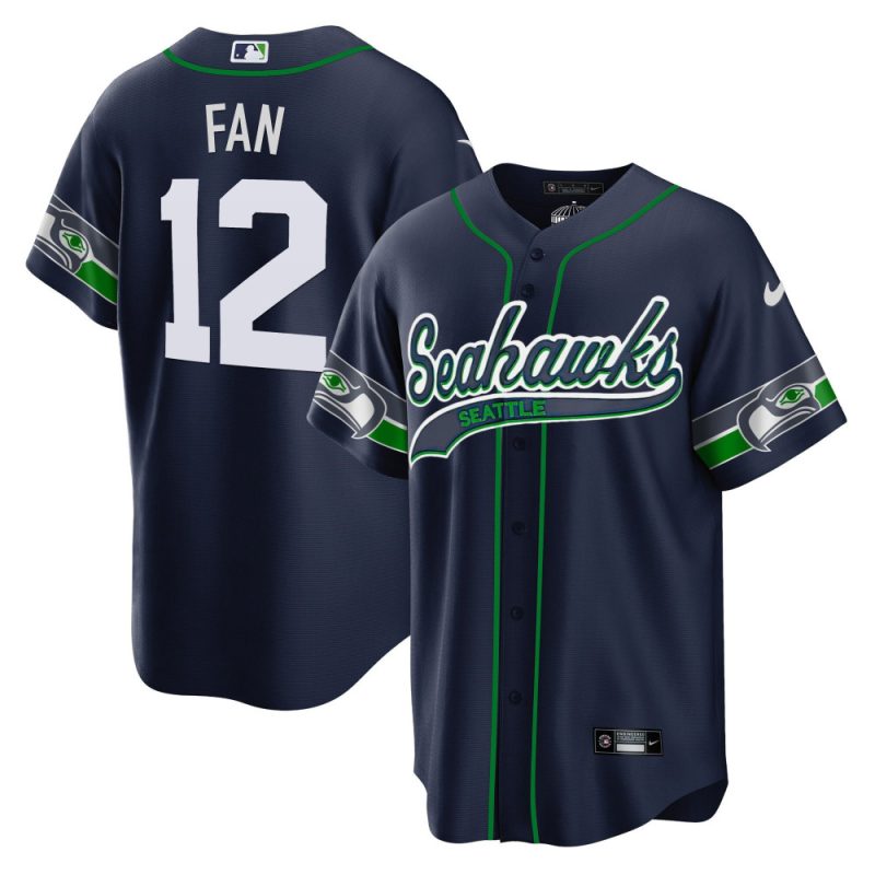 12th fan seattle seahawks men jersey navy