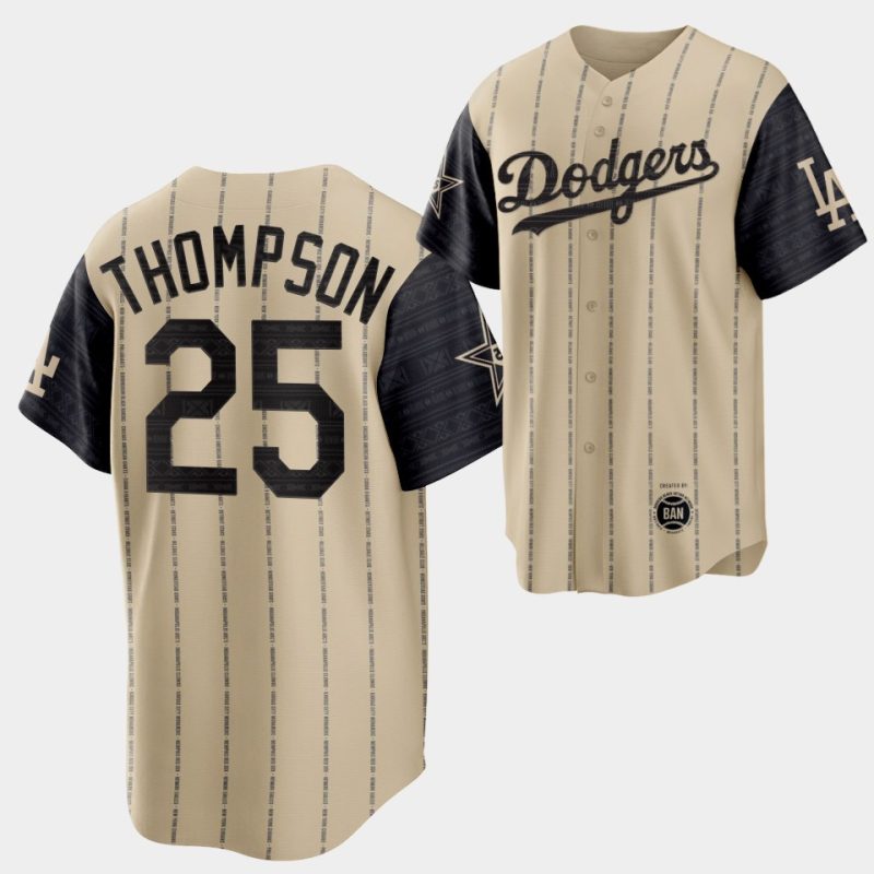 2022 black heritage night los angeles dodgers trayce thompson 25 gold jersey exclusive edition