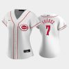 7 eugenio suarez reds home white womens jersey jersey