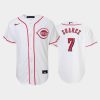 7 eugenio suarez youth reds home white jersey jersey