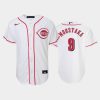 9 mike moustakas youth reds home white jersey jersey