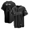 a j brown 11 philadelphia eagles baseball men jersey black silver