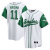 a j brown 11 philadelphia eagles baseball men jersey kelly sleevers