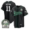 a j brown 11 philadelphia eagles jerome brown retired patch baseball men jersey black