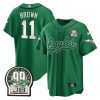 a j brown 11 philadelphia eagles jerome brown retired patch baseball men jersey kelly green