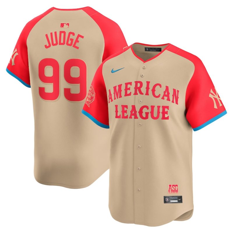 aaron judge 99 american league 2024 all star game limited player men jersey cream