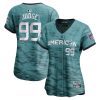 aaron judge 99 american league womens 2023 all star game limited jersey teal