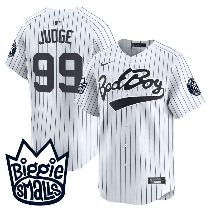 aaron judge 99 new york yankees biggie smalls men jersey white