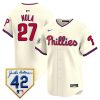 aaron nola 27 philadelphia phillies 2024 jackie robinson patch men jersey cream