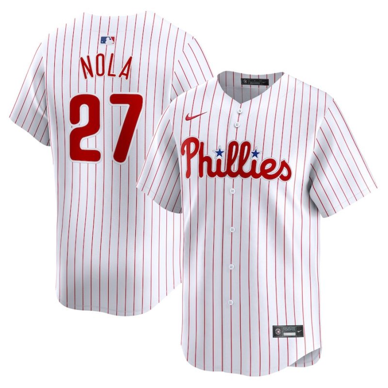 aaron nola 27 philadelphia phillies home limited player men jersey white