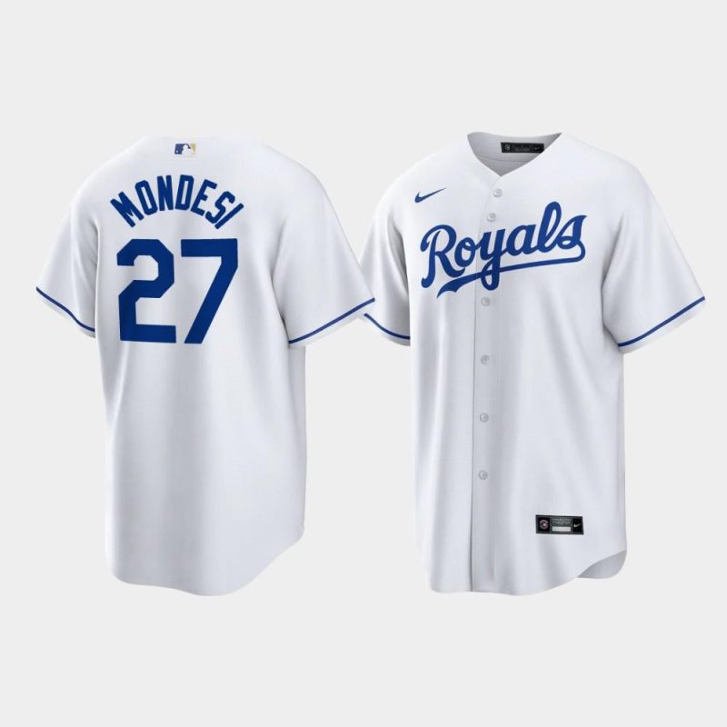 adalberto mondesi 27 kansas city royals white home player jersey jersey