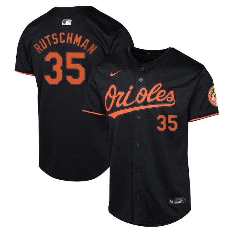 adley rutschman 35 baltimore orioles alternate limited youth jersey black