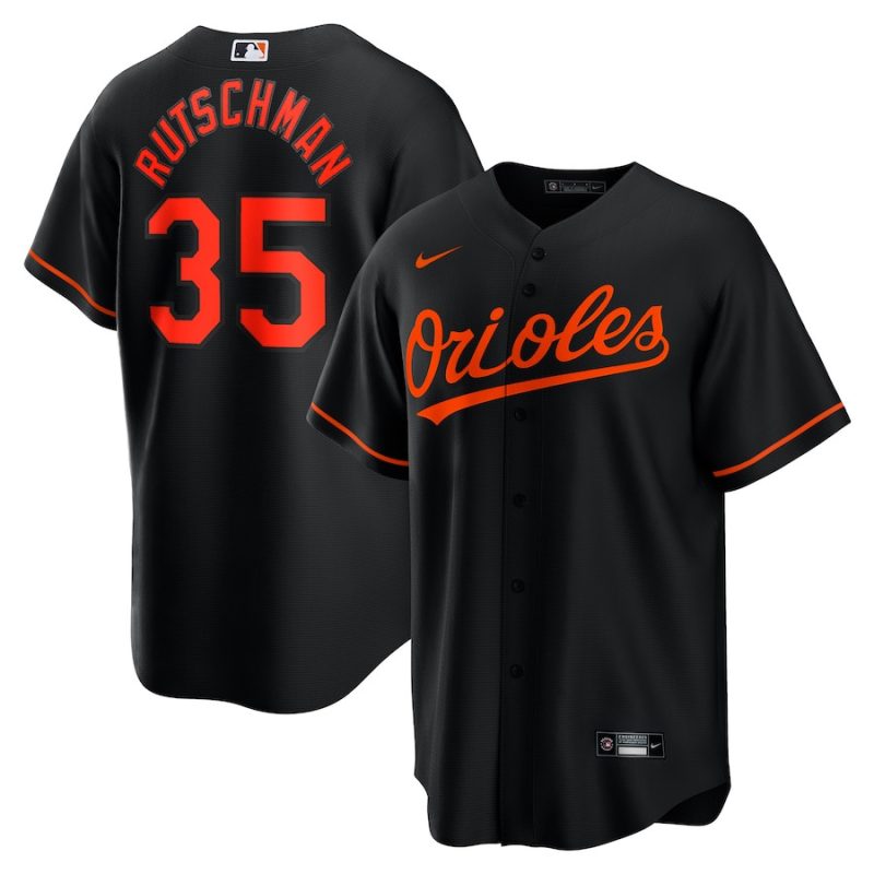 adley rutschman 35 baltimore orioles alternate men jersey black