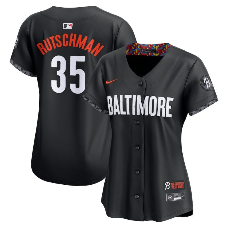 adley rutschman 35 baltimore orioles city connect limited women jersey black