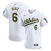 aledmys diaz 6 oakland athletics home elite player men jersey white