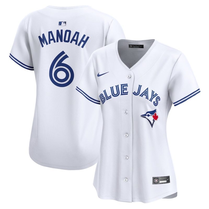 alek manoah 6 toronto blue jays women home limited player jersey white