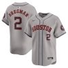 alex bregman 2 houston astros away limited player men jersey gray