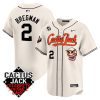 alex bregman 2 houston astros cactus jack celebrity softball game patch men jersey cream