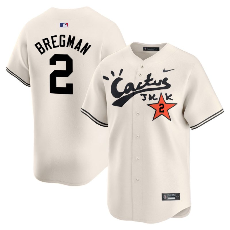 alex bregman 2 houston astros cactus jack cream jersey v2 men