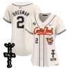 alex bregman 2 houston astros cactus jack patch v2 women jersey cream