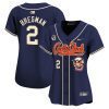 alex bregman 2 houston astros cactus jack patch women jersey navy