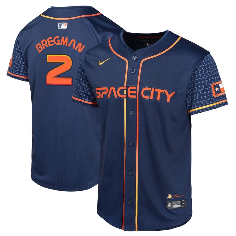 alex bregman 2 houston astros city connect limited youth jersey navy