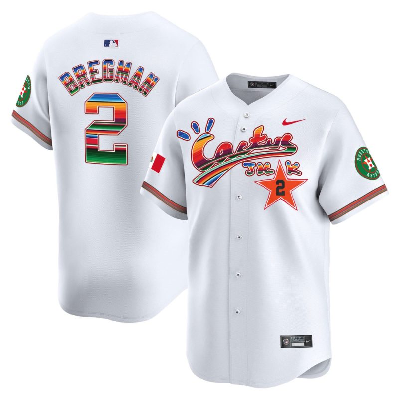 alex bregman 2 houston astros mexico cactus jack men jersey white