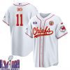 alex smith 11 kansas city chiefs super bowl lviii baseball men jersey white