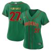 alex verdugo 27 mexico 2023 baseball jersey green gold trim