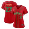 alex verdugo 27 mexico 2023 baseball jersey red gold trim