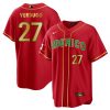 alex verdugo 27 mexico 2023 baseball men jersey red gold