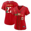 alex verdugo 27 mexico 2023 flag baseball jersey red gold