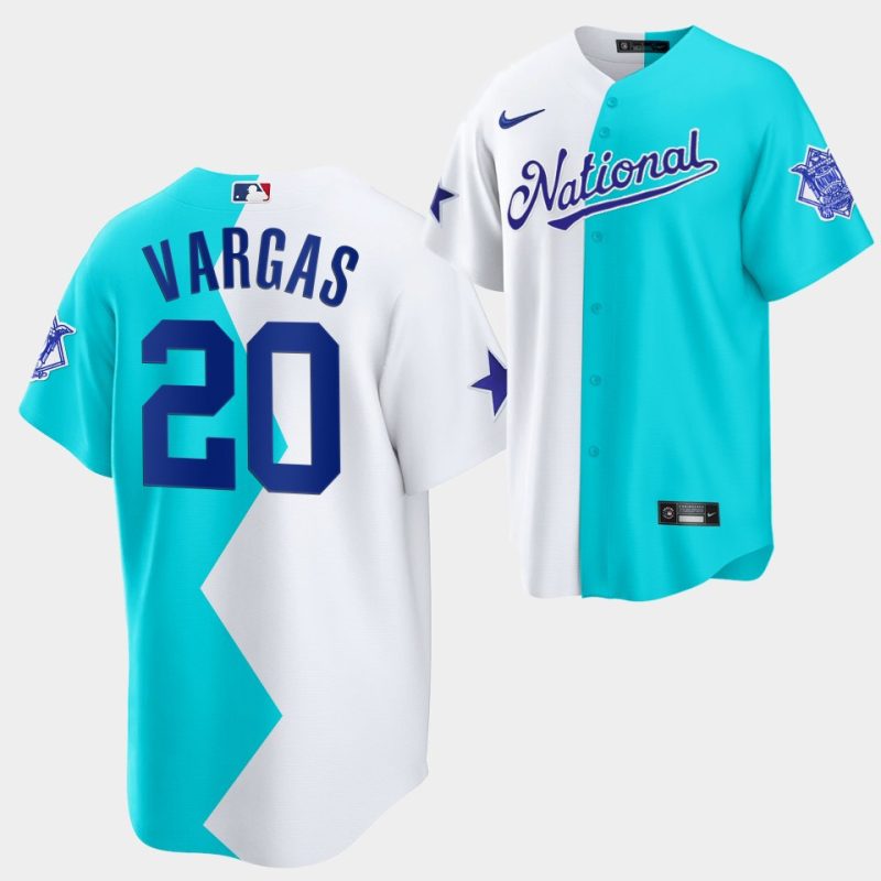 all star futures game 2022 los angeles dodgers miguel vargas 20 white blue jersey