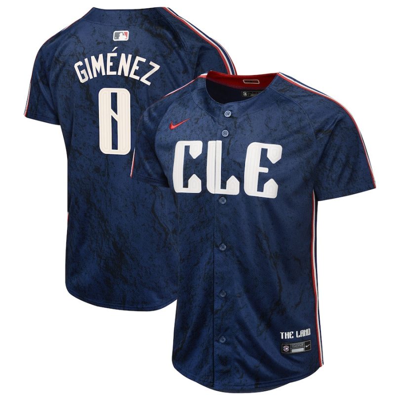 andres gimenez 0 cleveland guardians 2024 city connect limited youth jersey navy