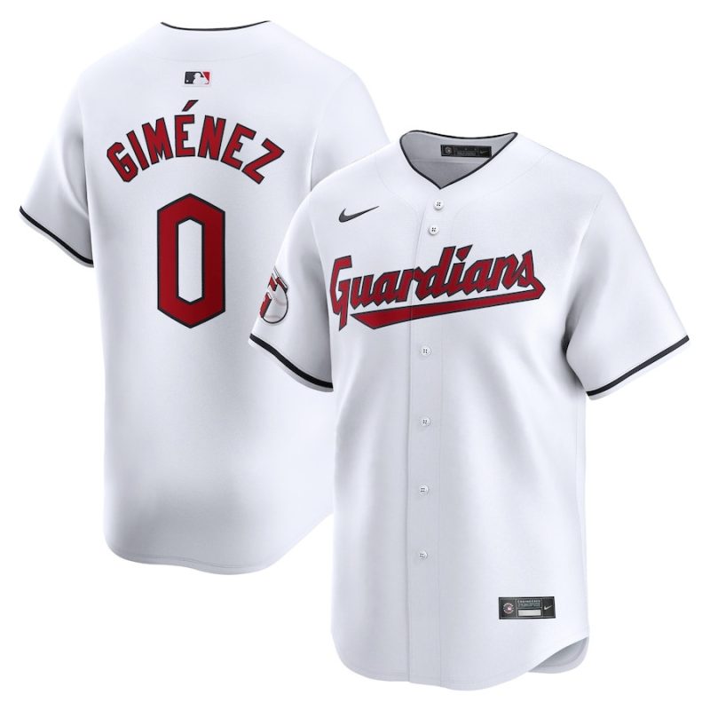 andres gimenez 0 cleveland guardians home limited player men jersey white