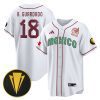 andres guardado 18 mexico national 2023 gold cup champions baseball men jersey white