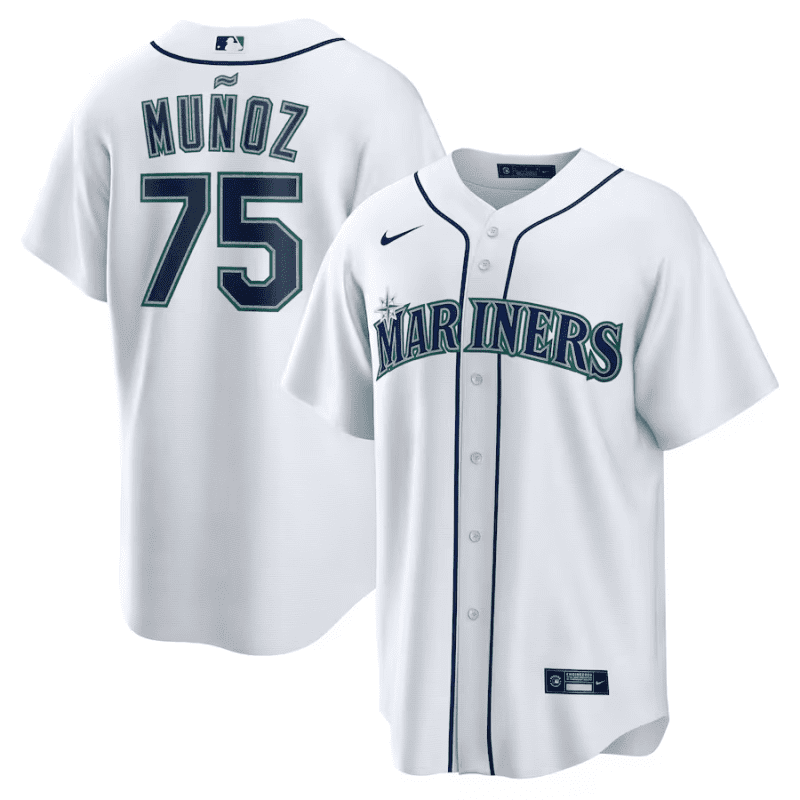 andres munoz 75 seattle mariners home men jersey white