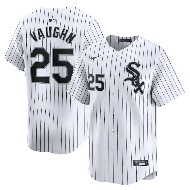 andrew vaughn 25 chicago white sox home limited player men jersey white