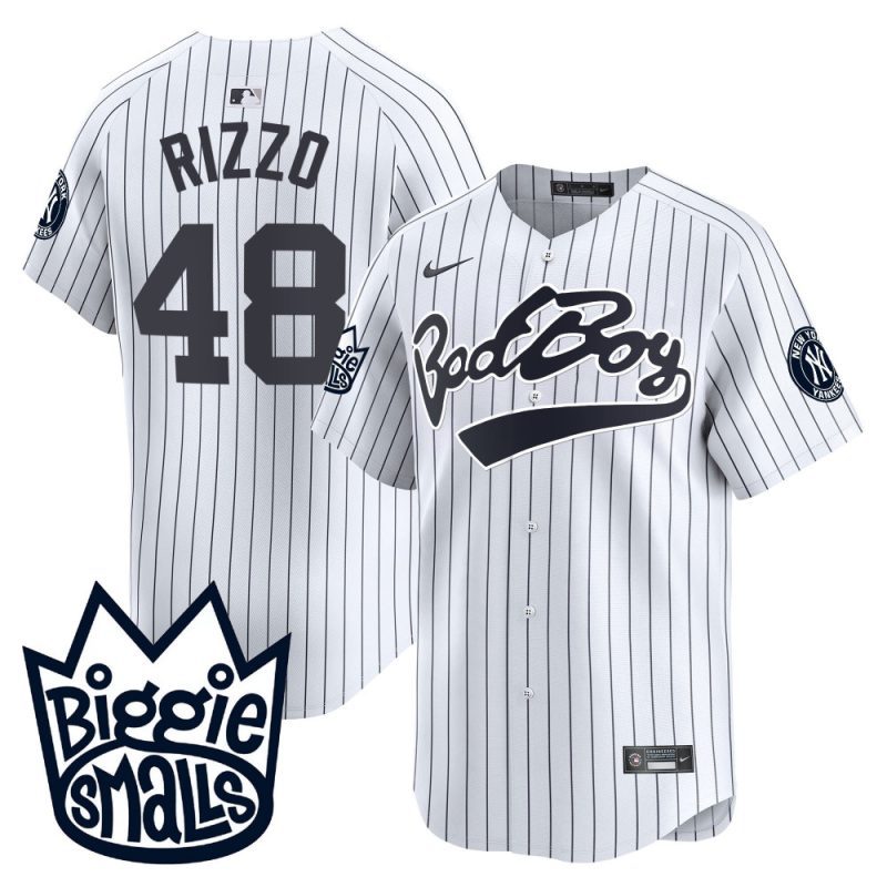 anthony rizzo 48 new york yankees biggie smalls men jersey white