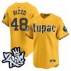 anthony rizzo 48 new york yankees tupac shakur men jersey gold