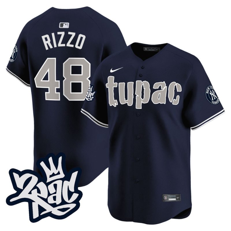 anthony rizzo 48 new york yankees tupac shakur men jersey navy