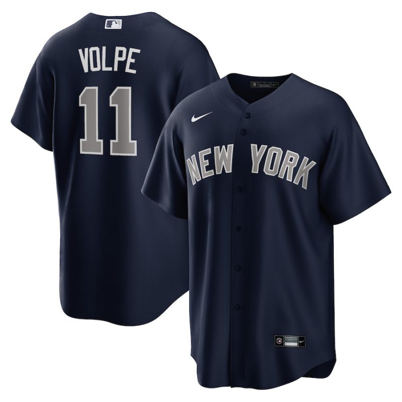 anthony volpe 11 new york yankees alternate men jersey navy