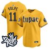 anthony volpe 11 new york yankees tupac shakur men jersey gold