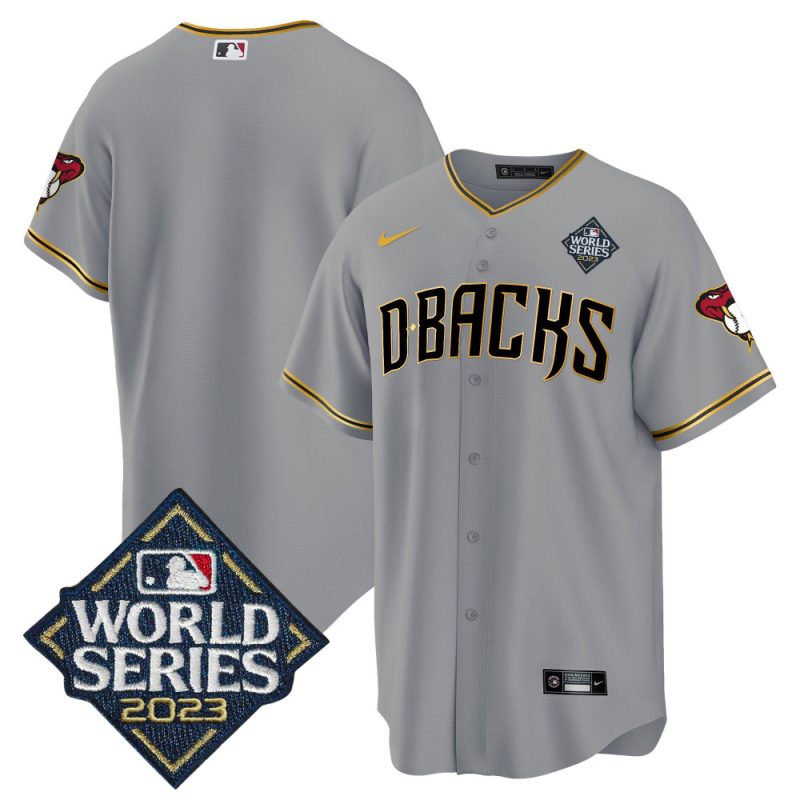 arizona diamondbacks 2023 world series men jersey gray gold