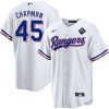 aroldis chapman 45 texas rangers 2023 world series stitched baseball jersey white