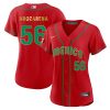 arozarena 56 mexico 2023 baseball jersey red gold trim