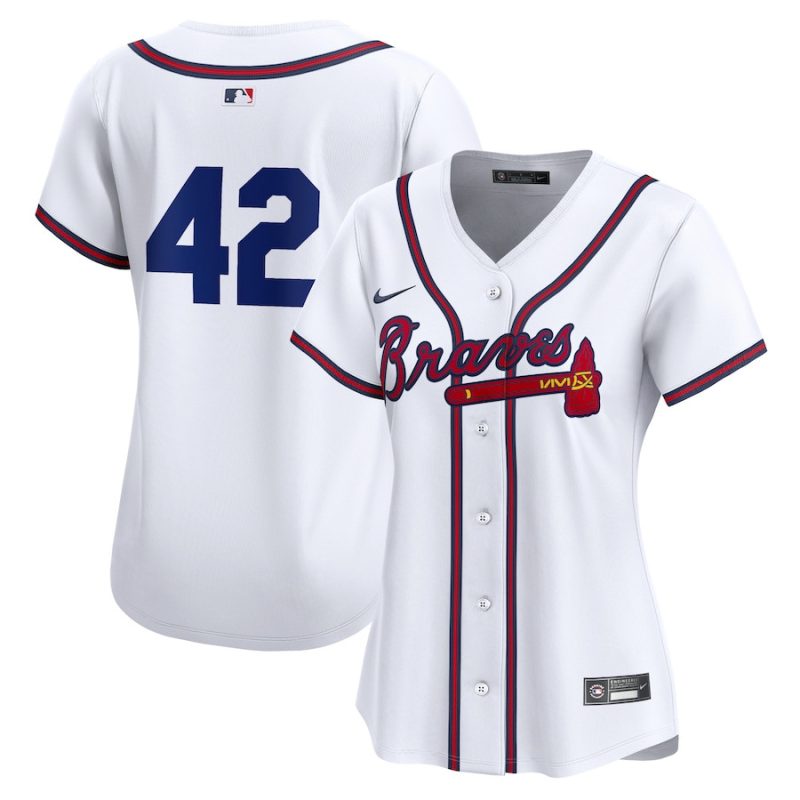 atlanta braves 2024 jackie robinson day home limited women jersey white