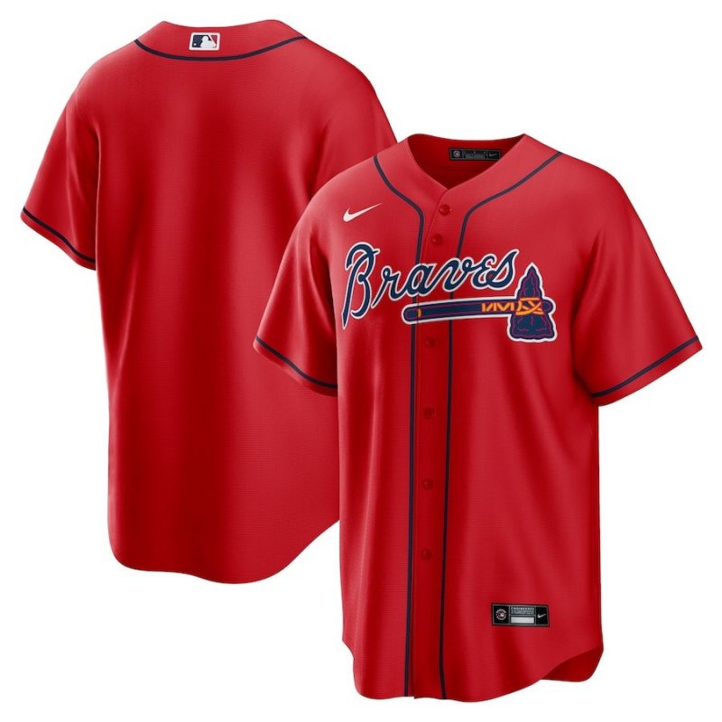 atlanta braves alternate team men jersey red