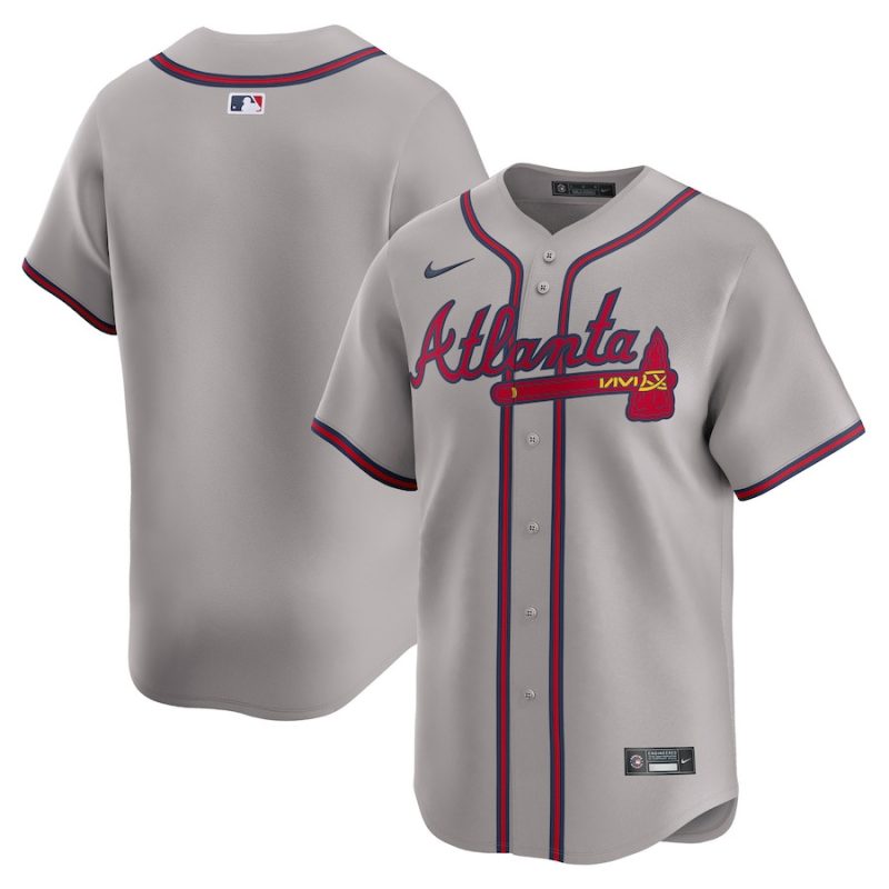 atlanta braves away limited men jersey gray