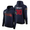 atlanta braves kyle wright navy 2022 gold program hoodie